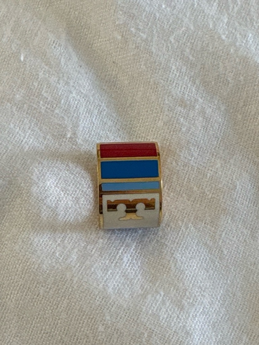 Tory Burch Multicolor Enamel Ring - Red, Blue & White